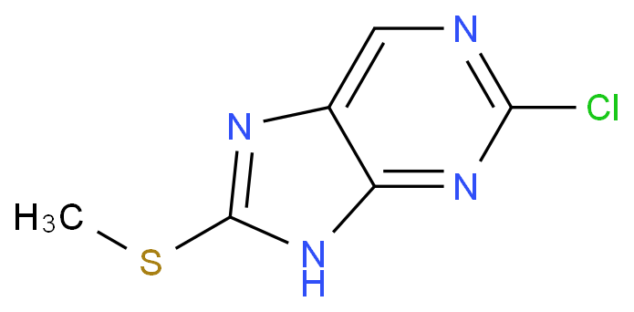 2-chloro-8-(methylthio)-7H-purine