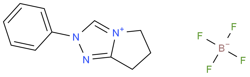 6,7-dihydro-2-phenyl-5h-pyrrolo[2,1-c]-1,2,4-triazolium tetrafluoroborate