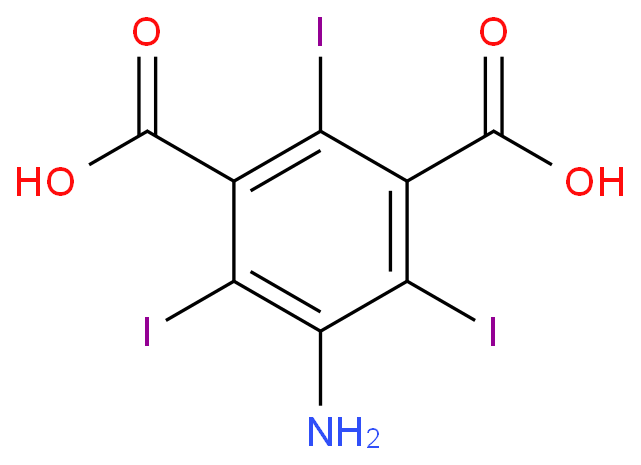 5-氨基-2,4,6-三碘间苯二甲酸化学结构式
