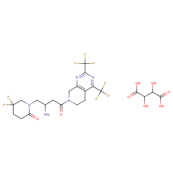 吉格列汀酒石酸盐化学结构式