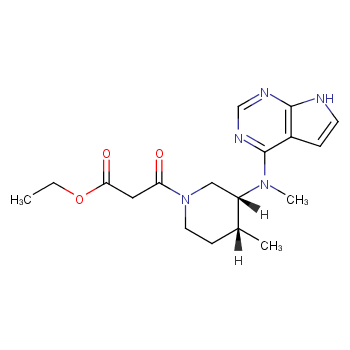 3 - ((3R,4R)-4-甲基-3-(甲基(7H-吡咯并[2,3-D]嘧啶-4-基)氨基)哌啶-