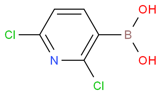 2,6-二氯-3-吡啶硼酸化学结构式