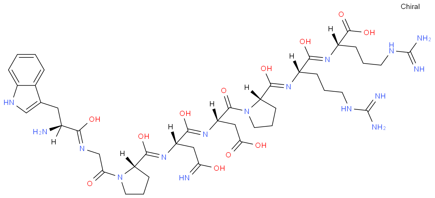 (2S)-2-[[(2S)-2-[[(2S)-1-[(2S)-2-[[(2S)-4-Amino-2-[[(2S)-1-[2-[[(2S)-2-amino-3-(1H-indol-3-yl)propanoyl]amino]acetyl]pyrrolidine-2-carbonyl]amino]-4-oxobutanoyl]amino]-3-carboxypropanoyl]pyrrolidine-2-carbonyl]amino]-5-(diaminomethylideneamino)pentanoyl]amino]-5-(diaminomethylideneamino)pentanoic acid