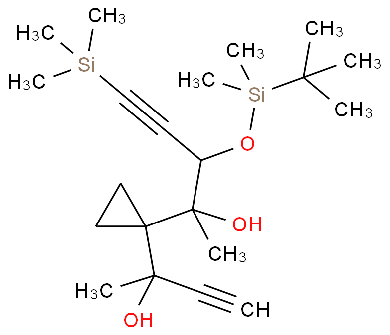 α-[1-[tert-Butyldimethylsilyloxy]-3-(trimethylsilyl)-2-propynyl]-α-ethynyl-α,α-dimethyl-1,1-cyclopropanedimethanol