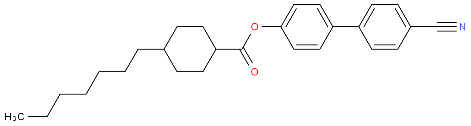 4'-Cyano-4-biphenylyl 4-heptylcyclohexanecarboxylate