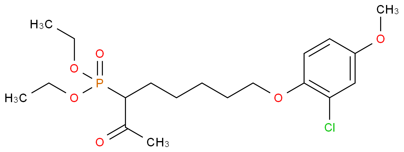 dipropyl [6-(2-chloro-4-methoxyphenoxy)hexyl]phosphonate structure