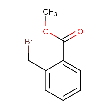 2-溴甲基苯甲酸甲酯化学结构式