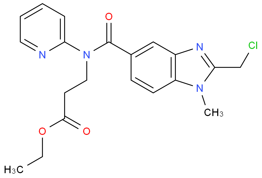 ethyl 3-(2-(chloroMethyl)-1-Methyl-N-(pyridin-2-yl)-1H-benzo[d]iMidazole-5-carboxaMido)propanoate