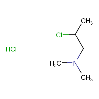 N,N-二甲氨基-2-氯丙烷盐酸盐化学结构式