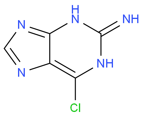 2-氨基-6-氯嘌呤化学结构式