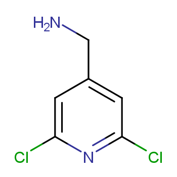 2,6-二氯吡啶-4-甲胺化学结构式