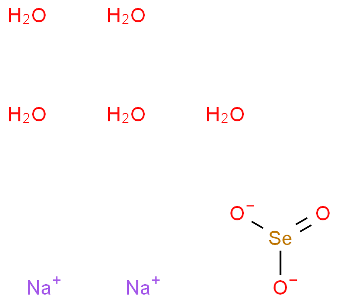 Sodium selenite pentahydrate structure