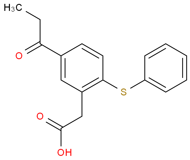 2-苯硫基-5-丙酰基苯基乙酸