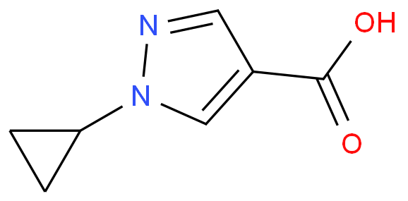 1-环丙基吡唑-4-甲酸化学结构式