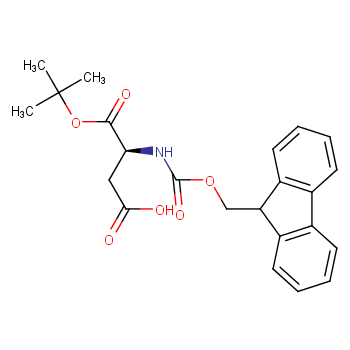 芴甲氧羰基-L-天冬氨酸-1-叔丁酯化学结构式