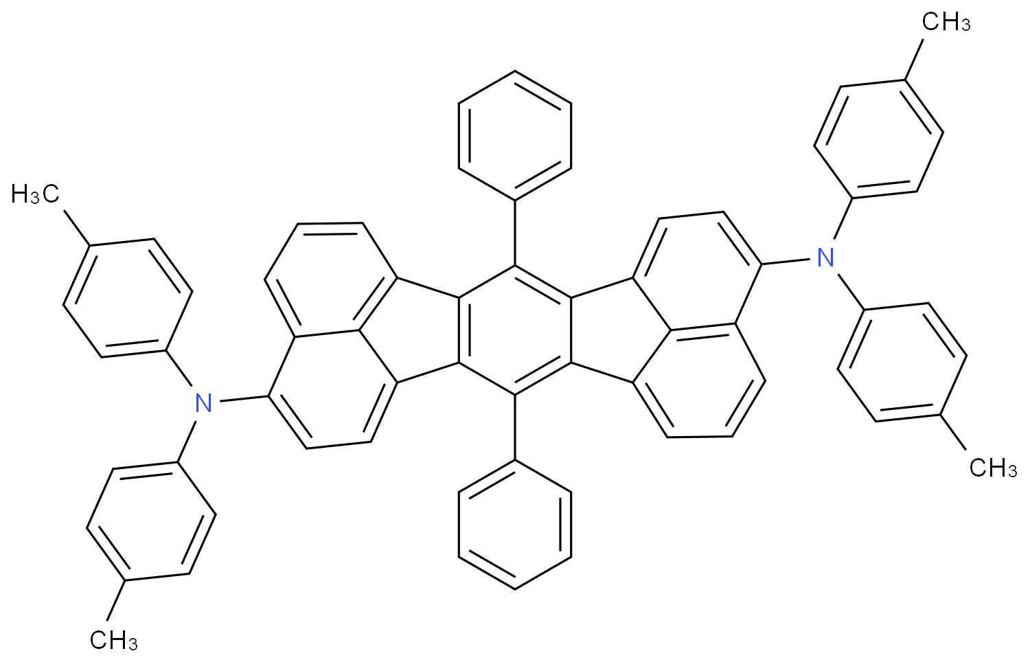 7,14-二苯基-N3,N3,N10,N10-四-甲苯基苊并荧蒽-3,10-二胺 CAS号:331965-31-2 科研产品 优势供应