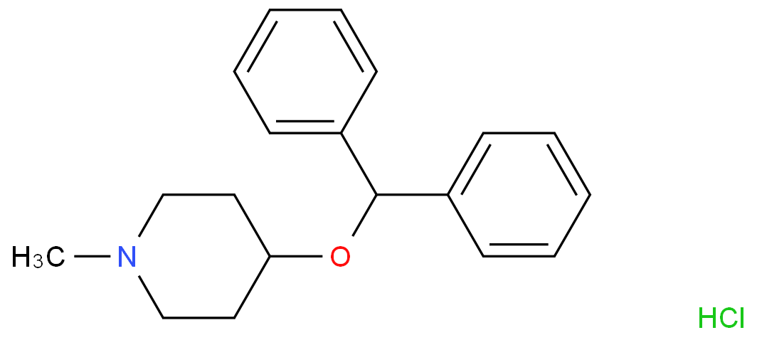 4-benzhydryloxy-1-methylpiperidine;hydrochloride