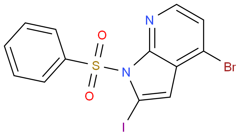 1-(benzenesulfonyl)-4-bromo-2-iodopyrrolo[2,3-b]pyridine