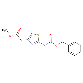 苄氧羰基氨基噻唑乙酸甲酯化学结构式