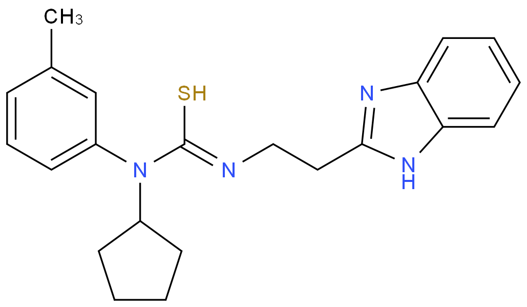 Thiourea, N-[2-(1H-benzimidazol-2-yl)ethyl]-N-cyclopentyl-N-(3-methylphenyl)- (9CI)