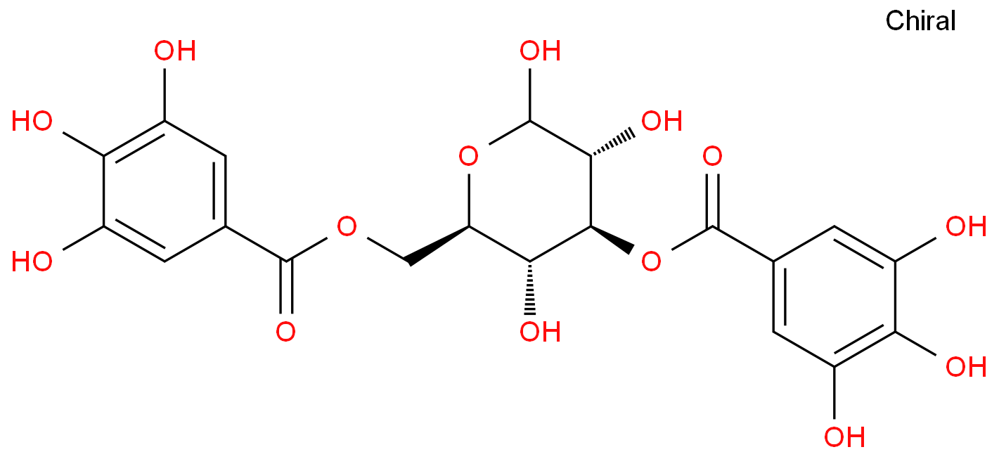 3,6-di-O-galloyl-(α\/β)-4C1-glucopyranose