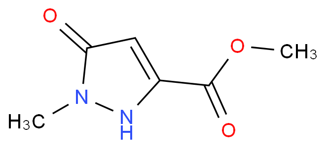 1-甲基-5-羟基吡唑-3-羧酸甲酯化学结构式