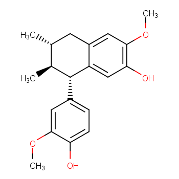 2-?Naphthalenol, 5,?6,?7,?8-?tetrahydro-?8-?(4-?hydroxy-?3-?methoxyphenyl)?-?3-?methoxy-?6,?7-?dimethyl-?, (6R,?7S,?8S)?-