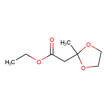 2-(2-甲基-1,3-二氧杂环戊烷-2-基)乙酸乙酯化学结构式