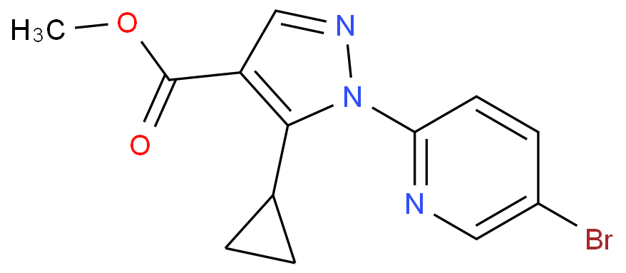 [Perfemiker]1-(5-溴吡啶-2-基)-5-环丙基吡唑-4-羧酸甲酯,95%