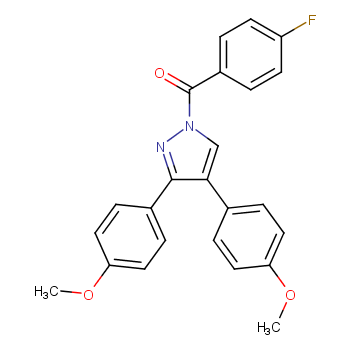 [3,4-BIS(4-METHOXYPHENYL)-1H-PYRAZOL-1-YL](4-FLUOROPHENYL)METHANONE