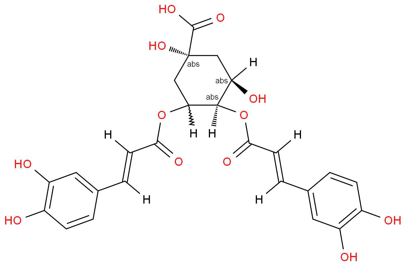 (1S,3R,4R,5R)-3,4-Bis[[(E)-3-(3,4-dihydroxyphenyl)prop-2-enoyl]oxy]-1,5-dihydroxycyclohexane-1-carboxylic acid