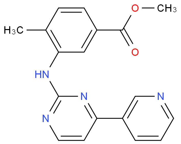 4-甲基-3-[[4-(3-吡啶基)-2-嘧啶基]氨基]苯甲酸甲酯 产品图片