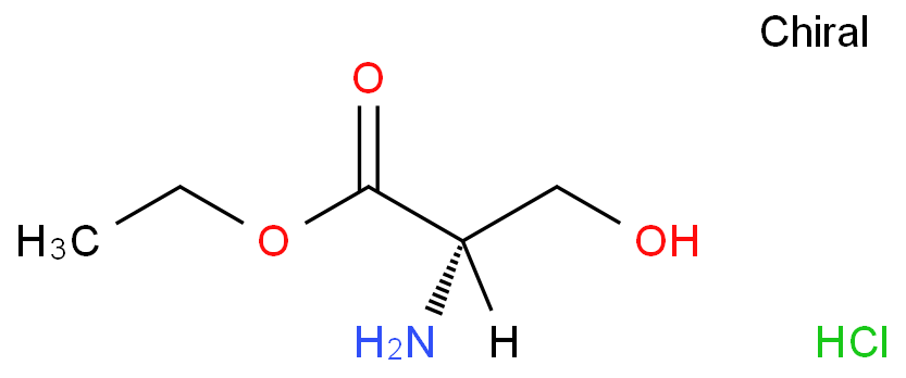 L-丝氨酸乙酯盐酸盐化学结构式