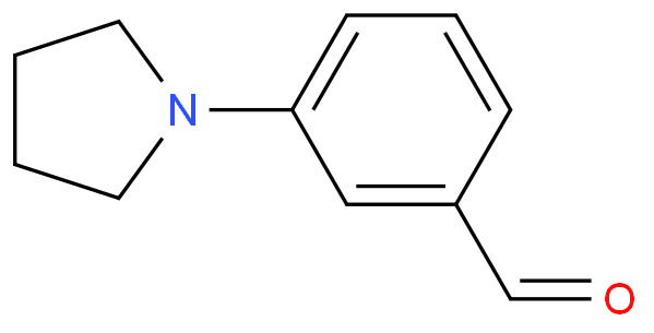 3-(1-吡咯烷基)苯甲醛化学结构式