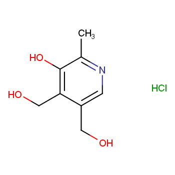 Pyridoxine hydrochloride structure