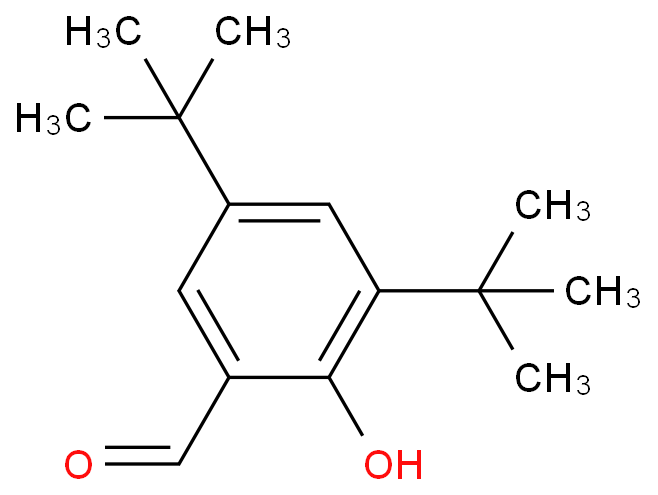 3,5-二叔丁基水杨醛化学结构式