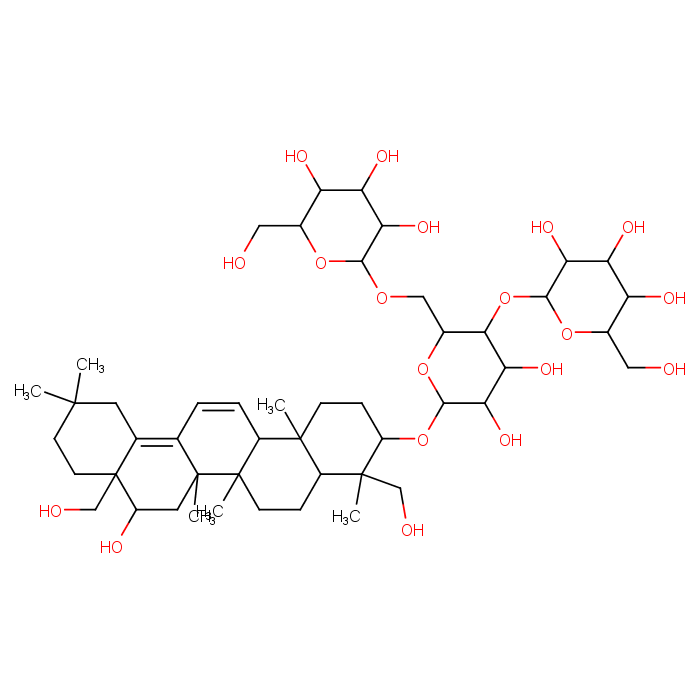 2-[[4,5-dihydroxy-6-[[8-hydroxy-4,8a-bis(hydroxymethyl)-4,6a,6b,11,11,14b-hexamethyl-1,2,3,4a,5,6,7,8,9,10,12,14a-dodecahydropicen-3-yl]oxy]-3-[3,4,5-trihydroxy-6-(hydroxymethyl)oxan-2-yl]oxyoxan-2-yl]methoxy]-6-(hydroxymethyl)oxane-3,4,5-triol