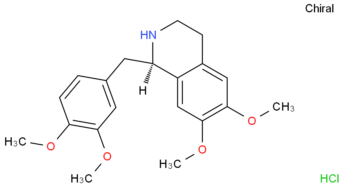 R-tetrahydropapaverine HCl structure