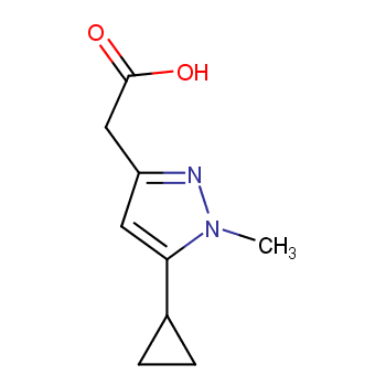 2-(5-Cyclopropyl-1-methyl-pyrazol-3-yl)acetic acid