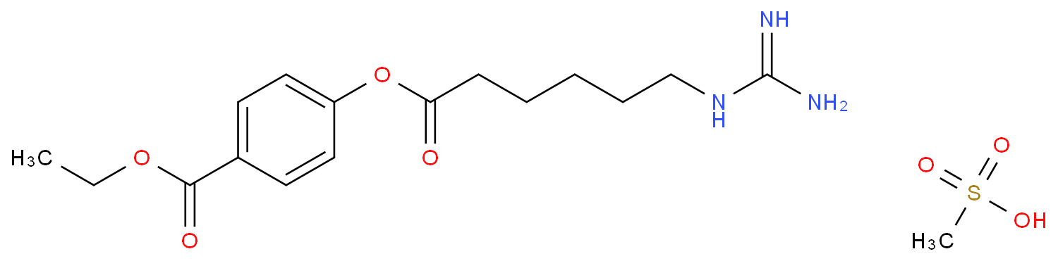 甲磺酸加贝酯化学结构式