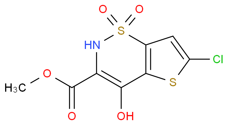 6-chloro-4-hydroxy-3-metho-xycarbonyl-2H-thieno[2,3-e]-1,2-thiazine-1,1-dioxide