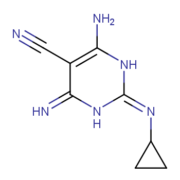 4,6-diamino-2-(cyclopropylamino)pyrimidine-5-carbonitrile