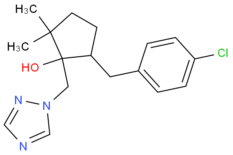 5-[(4-chlorophenyl)methyl]-2,2-dimethyl-1-(1,2,4-triazol-1-ylmethyl)cyclopentan-1-ol