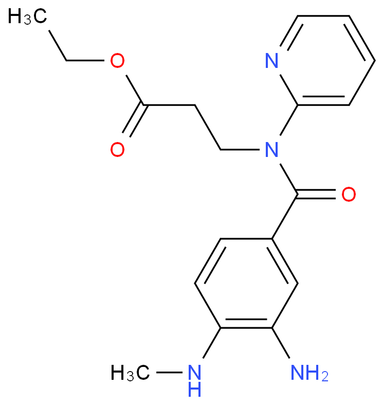 3-[(3-AMINO-4-METHYLAMINO-BENZOYL)-PYRIDIN-2-YL-AMINO]-PROPIONIC ACID ETHYL ESTER structure