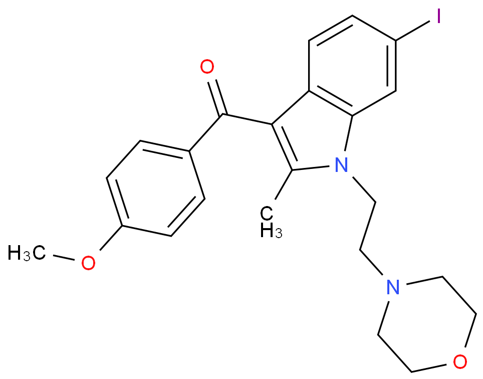 (6-Iodo-2-methyl-1-(2-morpholinoethyl)-1H-indol-3-yl)(4-methoxyphenyl)methanone