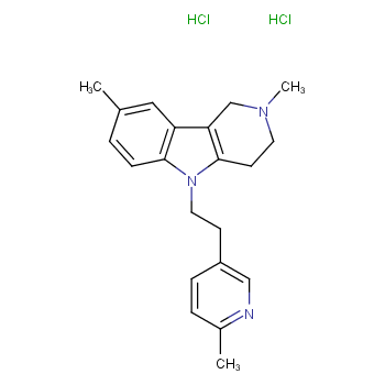 2,8-dimethyl-5-[2-(6-methylpyridin-3-yl)ethyl]-3,4-dihydro-1H-pyrido[4,3-b]indole,dihydrochloride
