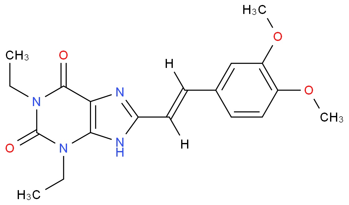 8-[(1E)-2-(3,4-Dimethoxyphenyl)ethenyl]-1,3-diethyl-3,9-dihydro-1H-purine-2,6-dione