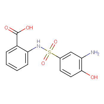 2-[(3-amino-4-hydroxyphenyl)sulfonylamino]benzoic acid