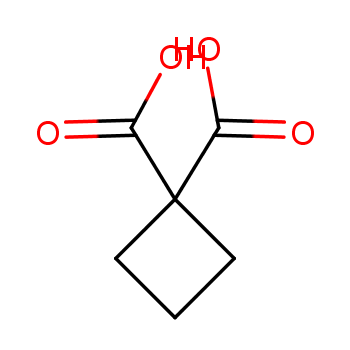 1,1-Cyclobutanedicarboxylic acid structure