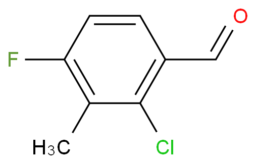 2-氯-4-氟-2-甲基苯甲醛化学结构式